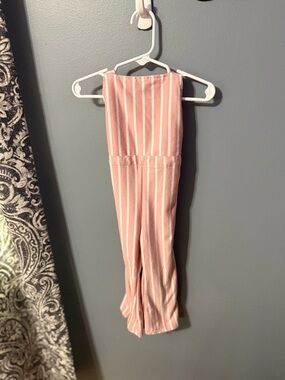 Striped Pink Toddler Jumpsuit